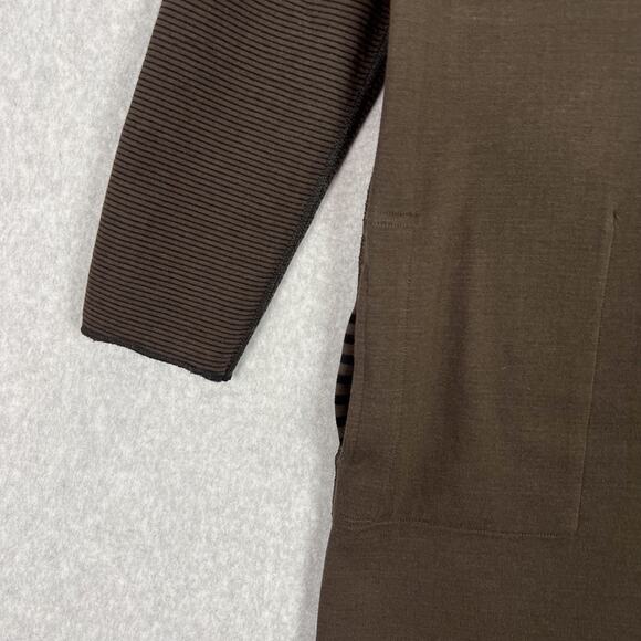 Iridium Color Block Reversible Pima Cotton Cowl Neck Long Sleeve Tunic Size XS - Picture 7 of 11